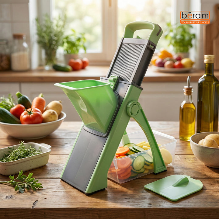 BERAM Manual Vegetable Cutter Slicer & Chopper Multipurpose Mandoline Slicer for Onion Potato all over vegetable Salad & Food Prep Kitchen Tools & Gadgets Home & Kitchen Accessories