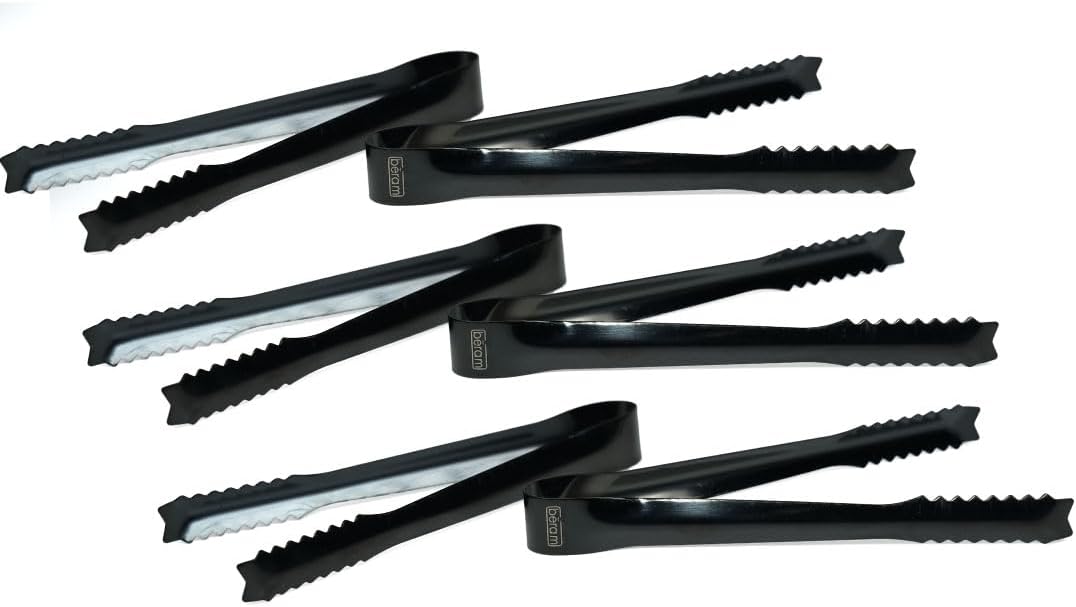 Beram Sugar Tong – Stainless Steel Mini Tongs for Sugar Cubes, Ice, Snacks & Tea Parties – Durable, Rust-Resistant Zig Zag 12.5