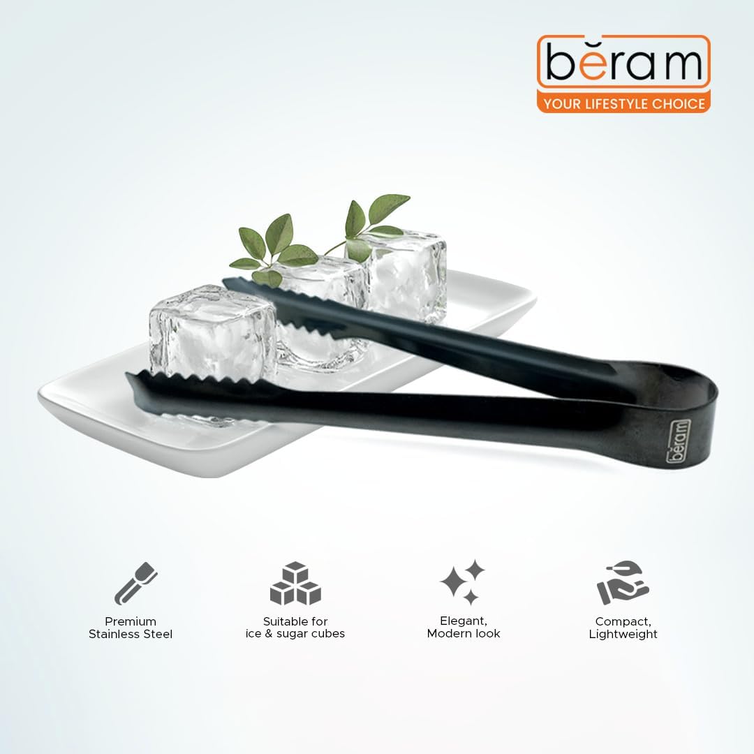 Beram Sugar Tong – Stainless Steel Mini Tongs for Sugar Cubes, Ice, Snacks & Tea Parties – Durable, Rust-Resistant Zig Zag 15
