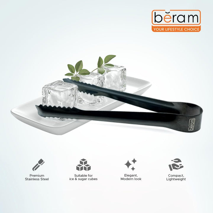 Beram Sugar Tong – Stainless Steel Mini Tongs for Sugar Cubes, Ice, Snacks & Tea Parties – Durable, Rust-Resistant Zig Zag 15