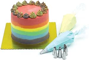 BERAM 50 pcs Heavy Duty Clear Piping Bags Anti Burst Non Slip Food Grade Pastry Bags for Cake Decorating Icing  Frosting Strong Disposable Bags for Cupcakes Cookies & Fondant Cake Decorating Tools