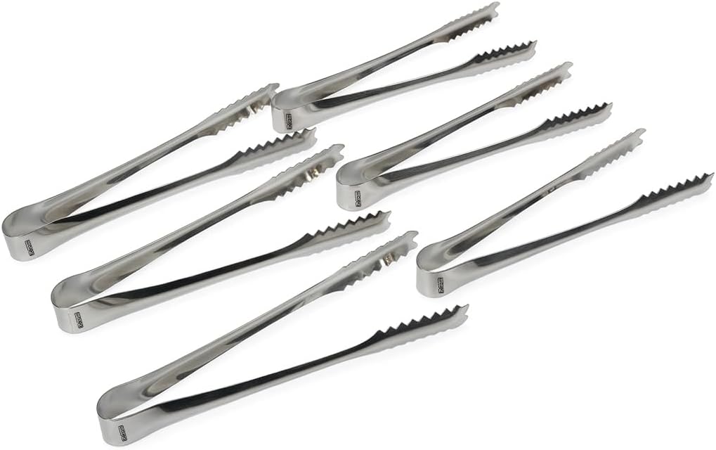 Beram Sugar Tong – Stainless Steel Mini Tongs for Sugar Cubes, Ice, Snacks & Tea Parties – Durable, Rust-Resistant Zig Zag 12.5