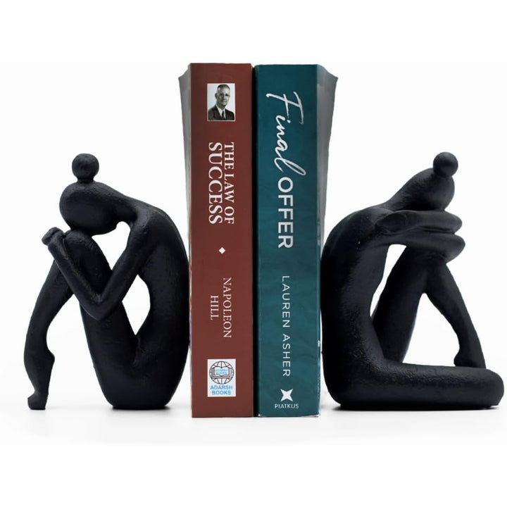 BERAM Sitting Ladies Set, Ceramic Statue Figurines, Art Sculpture, Modern Home Decor Collection, Gift Decorations, Abstract Indoor Shelf Ornaments, Office, Living Room, Book Shelf Pieces, Black