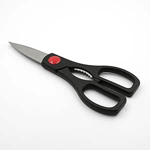Beram  Multipurpose Kitchen Shears with Nutcracker Heavy Duty Sharp 2CR13SS Stainless Steel Blade Non-Slip Handle  Ideal for  Everyday Food Preparation