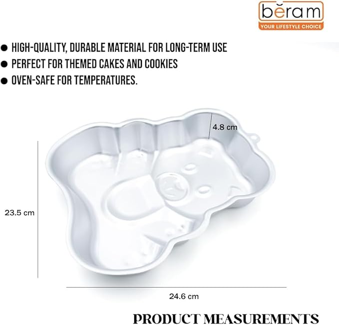 BERAM Non Stick Food Grade Aluminium Alloy Cake Mould Creative Shape Baking Pan for Birthday Party Christmas Kids Home Bakers Baking Lovers Decorating Essentials Baking Tools Kitchen Accessories Oven Safe Durable