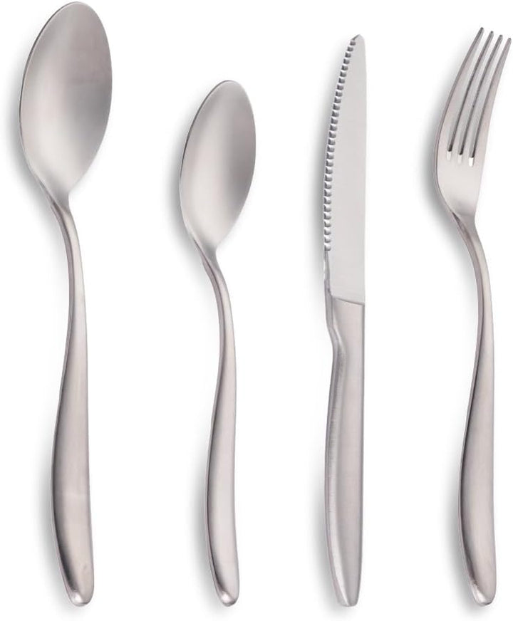 BERAM Silver Shine Steel Cutlery Set, Stainless Steel Flatware Set, 18/10 Grade, Kitchen Utensils Set, Tableware Set For Home, Restaurants, Hotels and More