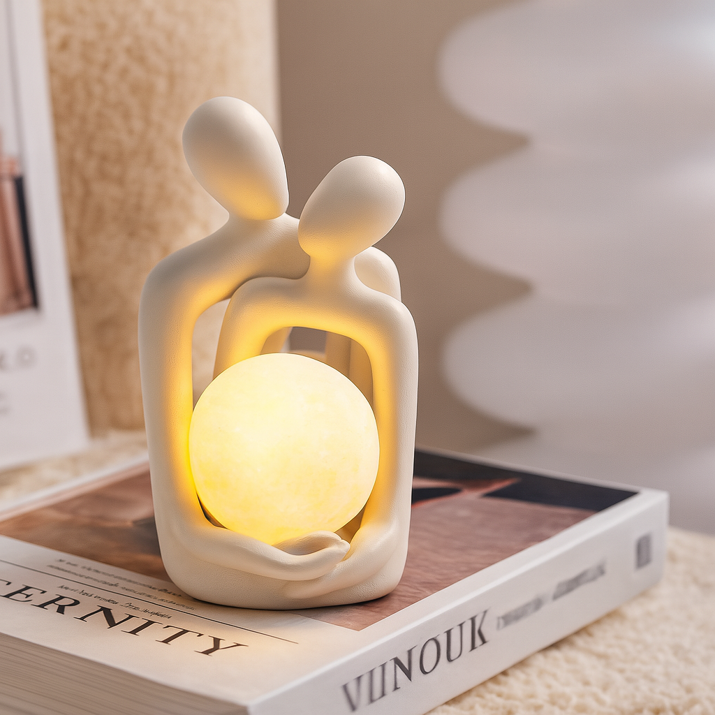 BERAM Cherished Hearts for Men & Women Unisex Romantic Heart Sculpture Gift Modern Resin Décor for Couples Anniversary Wedding Valentine’s Day Home & Office Decoration