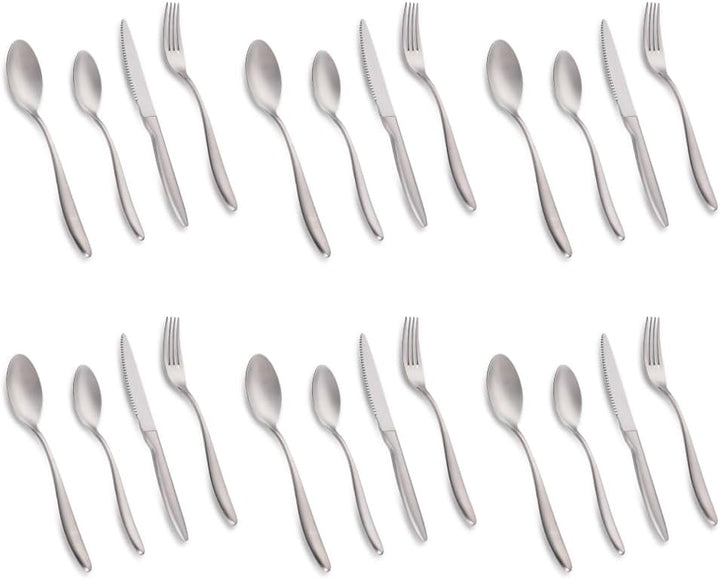 BERAM Silver Shine Steel Cutlery Set, Stainless Steel Flatware Set, 18/10 Grade, Kitchen Utensils Set, Tableware Set For Home, Restaurants, Hotels and More