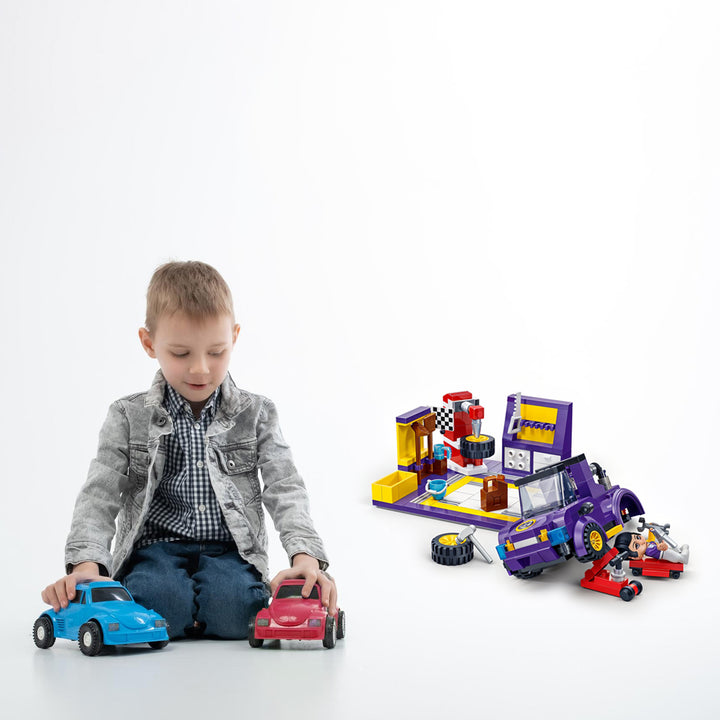BanBao Speed Racing Car Building Set – 8637 DIY Garage Workshop Kit for Kids Ages 4+ | Includes Race Car, Tools, Tires & Mechanic Figure | STEM Construction Toy | Compatible with Major Brands | Creative Engineering Play for Boys & Girls