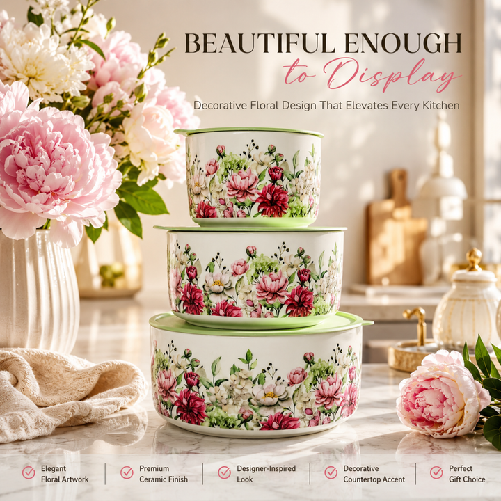 Ceramic Bowl Set Premium Porcelain Storage and Serving Bowls Microwave and Dishwasher Safe Soup Rice Snack Cereal Meal Prep Bowls Modern Kitchen Food Container Set