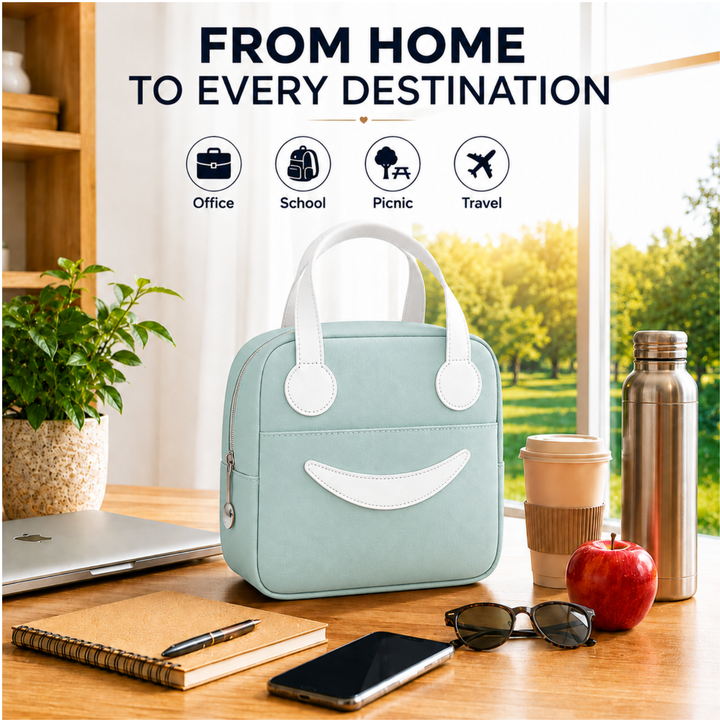 Insulated Lunch Bag, Reusable Thermal Lunch Tote with Zipper Closure, Lightweight Lunch Box Carry Bag for Office, School, Travel, Picnic, Work and Daily Meal Storage