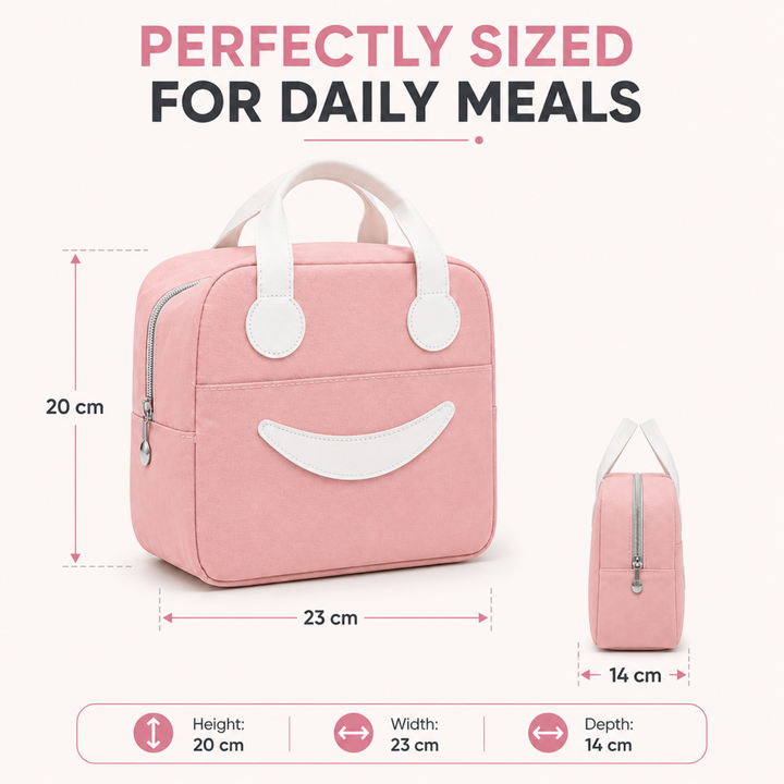 Insulated Lunch Bag, Reusable Thermal Lunch Tote with Zipper Closure, Lightweight Lunch Box Carry Bag for Office, School, Travel, Picnic, Work and Daily Meal Storage