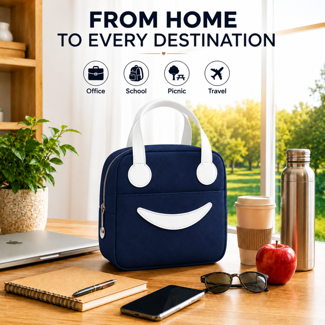 Insulated Lunch Bag, Reusable Thermal Lunch Tote with Zipper Closure, Lightweight Lunch Box Carry Bag for Office, School, Travel, Picnic, Work and Daily Meal Storage