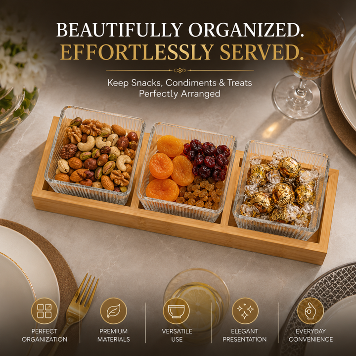 Ceramic Nuts Tray with Bowls White Dishwasher Safe Heat Resistant Serving Bowl Set for Snacks Desserts Soup Dips Sauces and Modern Kitchen Dining Use