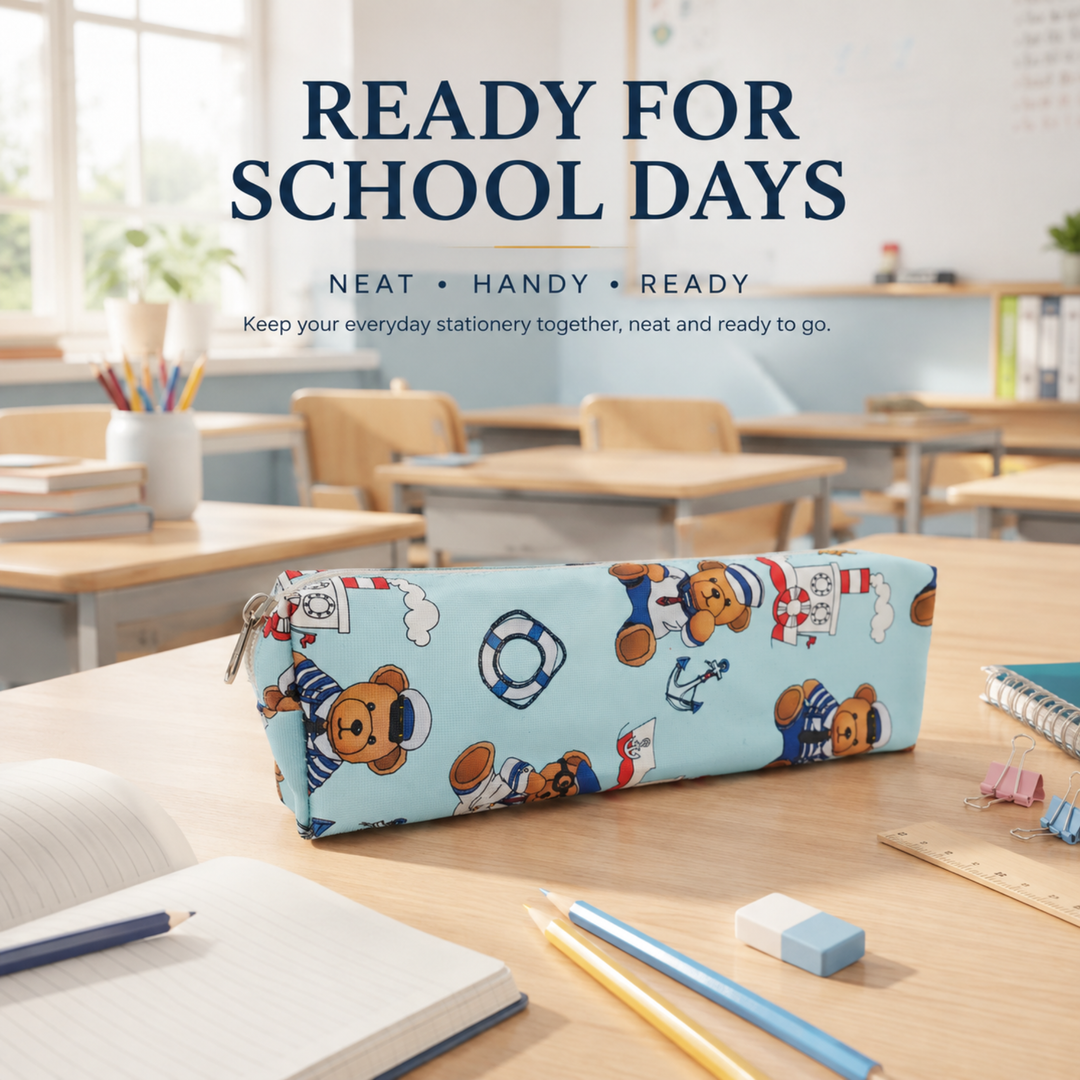 Pencil Pouch, Multipurpose Zipper Pouch for Stationery, Pens, Pencils, School Supplies, Office Essentials and Everyday Organization