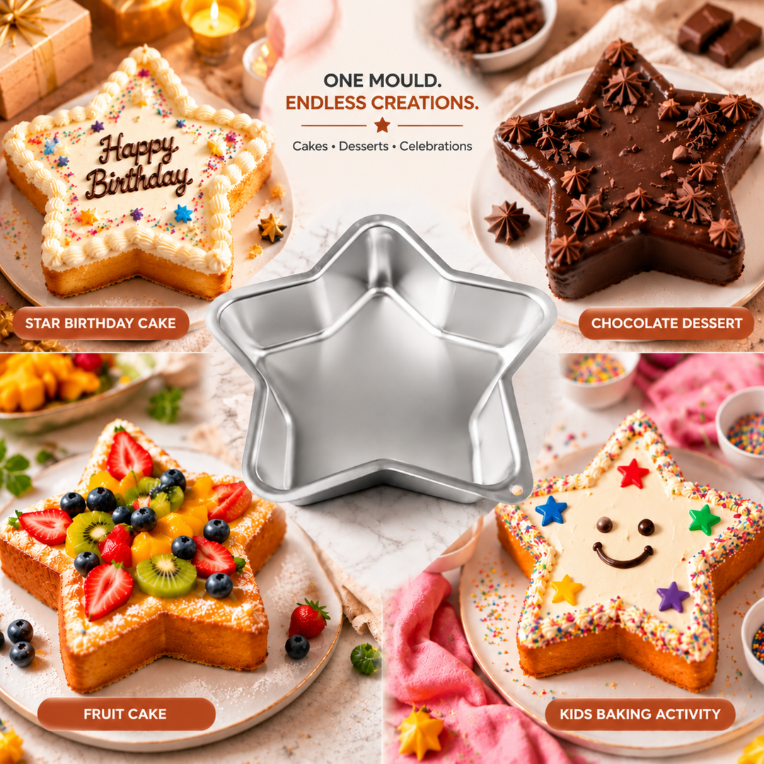 BERAM Non Stick Food Grade Aluminium Alloy Cake Mould Creative Shape Baking Pan for Birthday Party Christmas Kids Home Bakers Baking Lovers Decorating Essentials Baking Tools Kitchen Accessories Oven Safe Durable