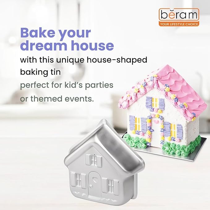 BERAM Non Stick Food Grade Aluminium Alloy Cake Mould Creative Shape Baking Pan for Birthday Party Christmas Kids Home Bakers Baking Lovers Decorating Essentials Baking Tools Kitchen Accessories Oven Safe Durable