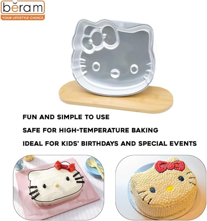 BERAM Non Stick Food Grade Aluminium Alloy Cake Mould Creative Shape Baking Pan for Birthday Party Christmas Kids Home Bakers Baking Lovers Decorating Essentials Baking Tools Kitchen Accessories Oven Safe Durable