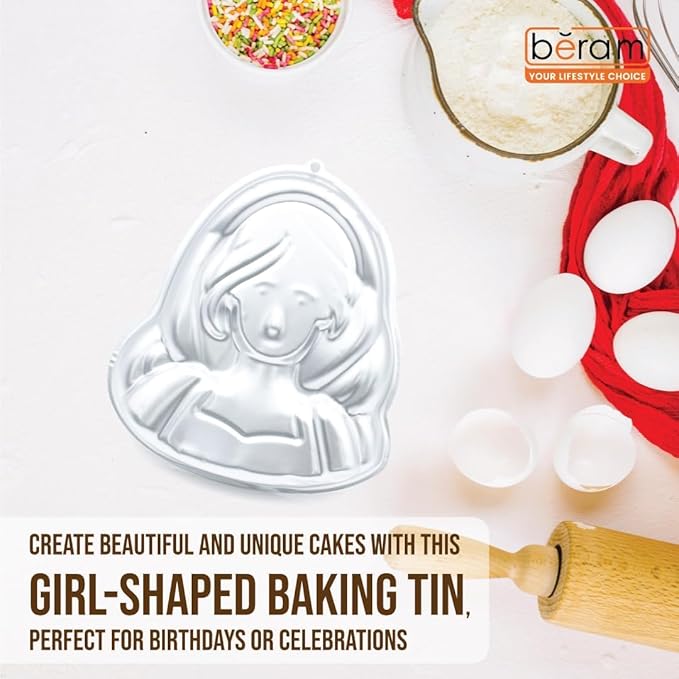 BERAM Non Stick Food Grade Aluminium Alloy Cake Mould Creative Shape Baking Pan for Birthday Party Christmas Kids Home Bakers Baking Lovers Decorating Essentials Baking Tools Kitchen Accessories Oven Safe Durable