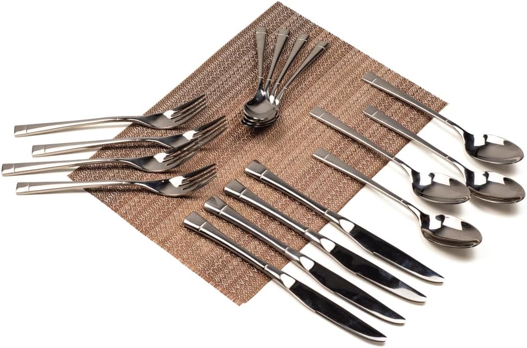 BERAM Silver Savour Cutlery Set  Elegant Stainless Steel, 18/10 Grade Kitchen Utensils Set, Tableware Set for Home, Restaurants