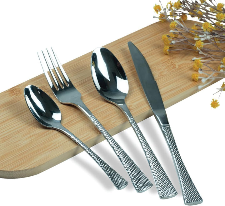 BERAM Sparkling Steel Mermaid Cutlery Set Stainless Steel, Flatware Set,18/10 Grade, Kitchen Utensils Set, Silverware with Engraved HandlesTableware Set For Home, Restaurants, Hotels