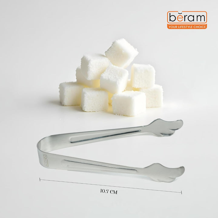 BERAM Mint Chill Combo – Green 7 Cavity Silicone Popsicle Mold with Reusable Sticks, Premium Manual Lemon Squeezer & 2PCS Stainless Steel Sugar Tongs | BPA Free DIY Ice Pop, Citrus Juicer & Dessert Serving Set