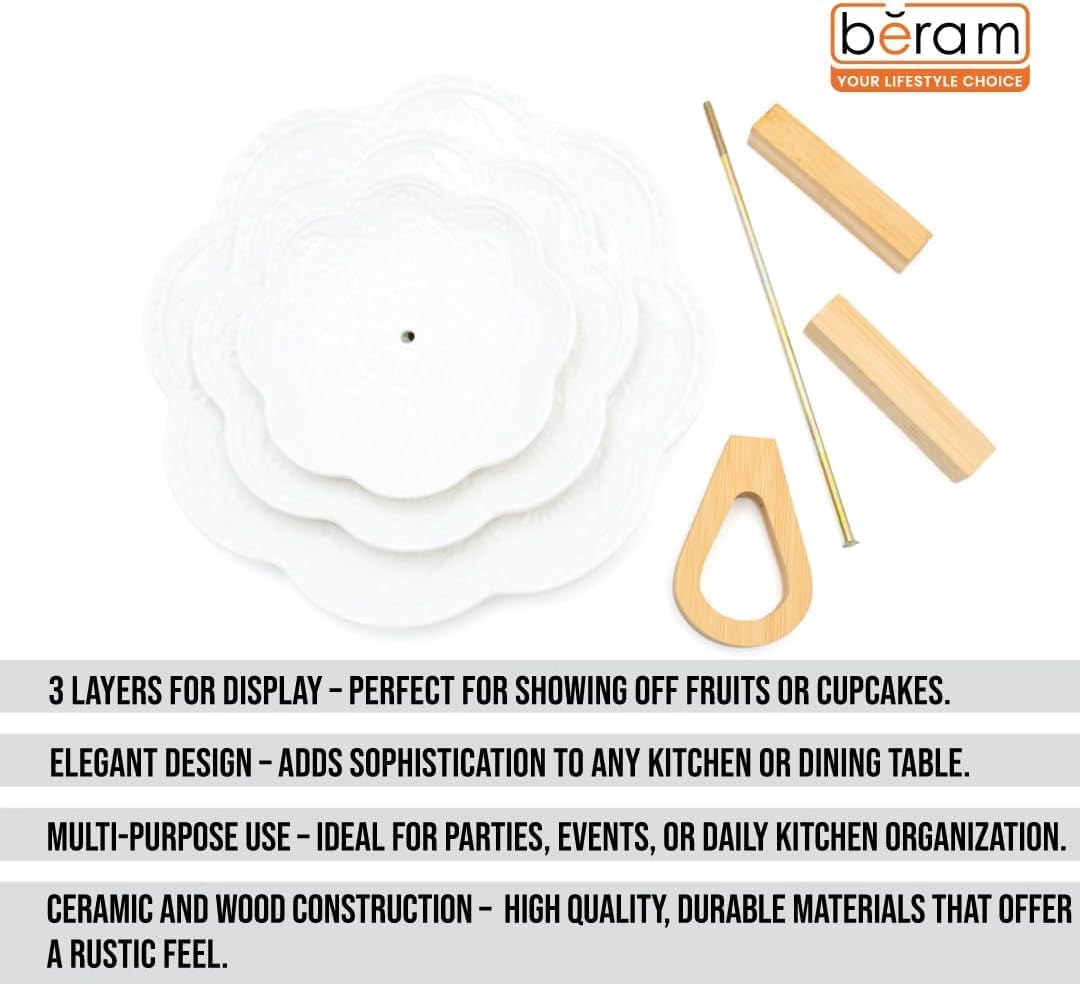 Beram Fruit Basket for Kitchen Counter Metal Wire Fruit Bowl & Vegetable Storage Organizer Rustic Countertop Fruit Holder with Handle for Kitchen, Dining & Pantry