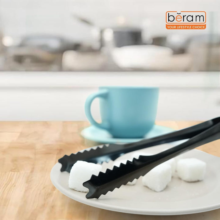 Beram Sugar Tong – Stainless Steel Mini Tongs for Sugar Cubes, Ice, Snacks & Tea Parties – Durable, Rust-Resistant Zig Zag 15