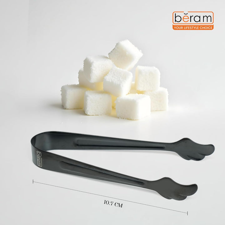 Beram Sugar Tong – Stainless Steel Mini Tongs for Sugar Cubes Ice Snacks & Tea Parties – Durable Rust-Resistant Leaf Design