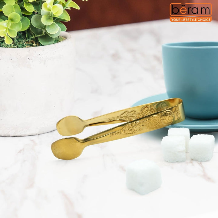 Beram Sugar Tong – Stainless Steel Mini Tongs for Sugar Cubes, Ice, Snacks & Tea Parties – Durable, Rust-Resistant Handle Design