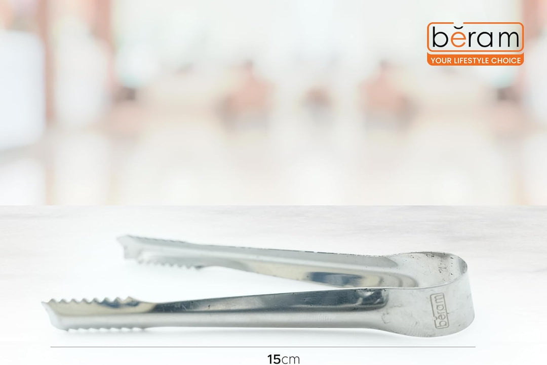 Beram Sugar Tong – Stainless Steel Mini Tongs for Sugar Cubes, Ice, Snacks & Tea Parties – Durable, Rust-Resistant Zig Zag 15