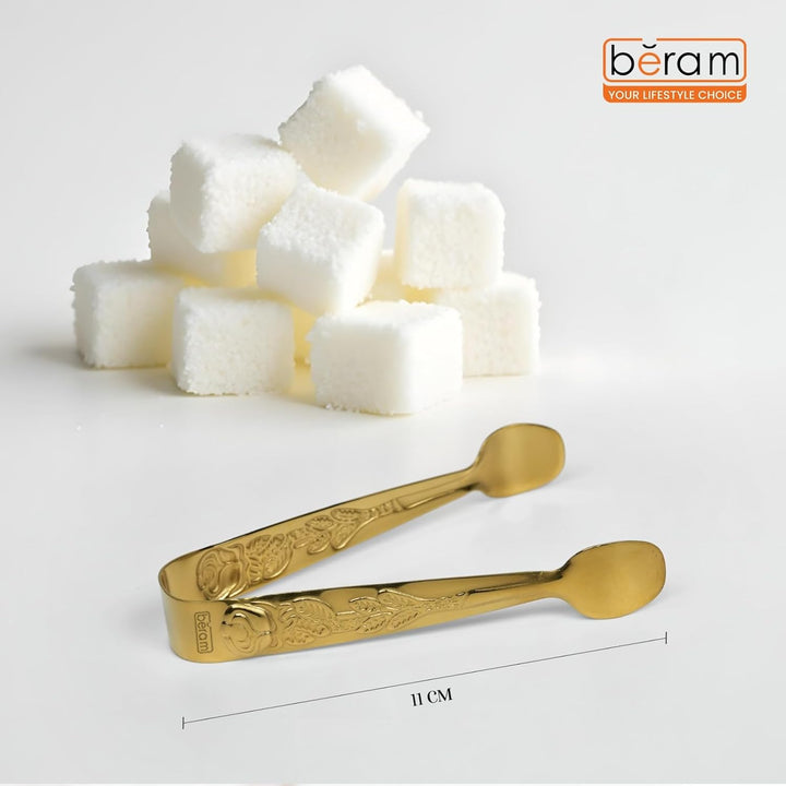 Beram Sugar Tong – Stainless Steel Mini Tongs for Sugar Cubes, Ice, Snacks & Tea Parties – Durable, Rust-Resistant Handle Design