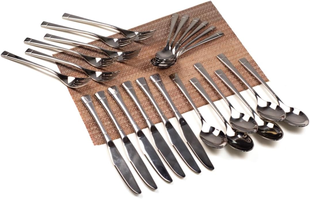 BERAM Silver Savour Cutlery Set  Elegant Stainless Steel, 18/10 Grade Kitchen Utensils Set, Tableware Set for Home, Restaurants