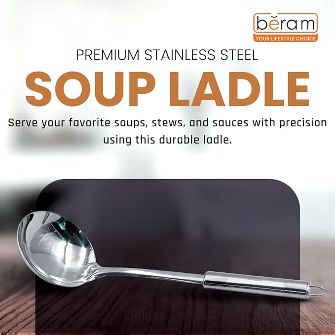 Stainless Steel Matte Soup Ladle