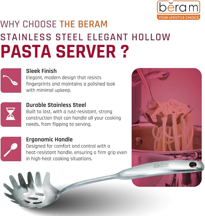 Stainless Steel Hollow Pasta Server