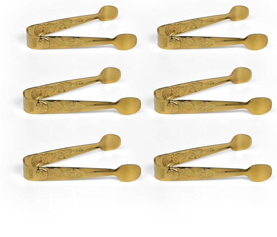 Beram Sugar Tong – Stainless Steel Mini Tongs for Sugar Cubes, Ice, Snacks & Tea Parties – Durable, Rust-Resistant Handle Design