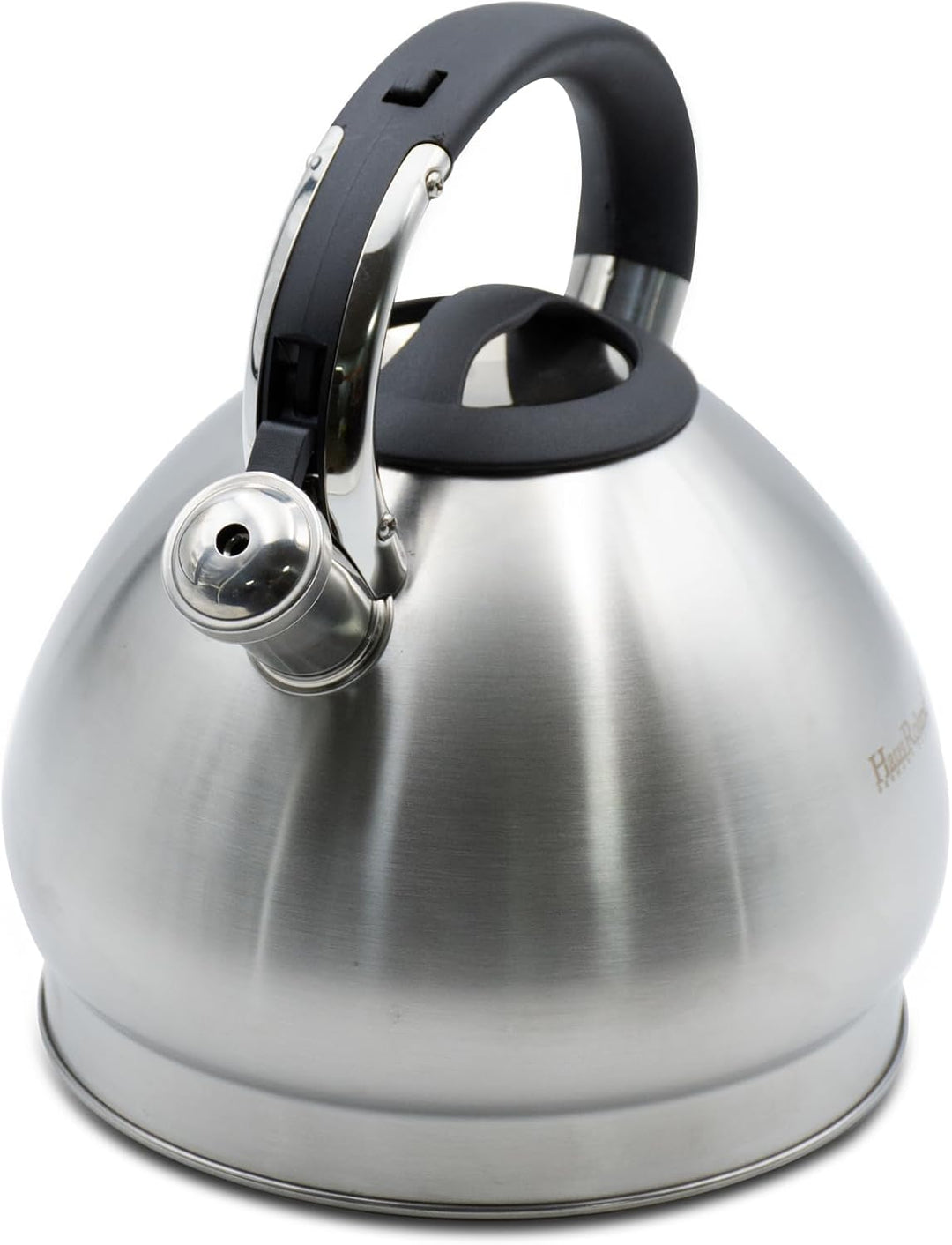 Haus Roland Whistling Kettle, 5L Stainless Steel, Teapot, Heat Resistant Handle, Ergonomic Pouring Spout, Compatible with Gas, Electric, Hot Plate, Halogen, Ceramic Tops, Kitchen Utensil