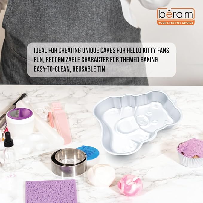 BERAM Non Stick Food Grade Aluminium Alloy Cake Mould Creative Shape Baking Pan for Birthday Party Christmas Kids Home Bakers Baking Lovers Decorating Essentials Baking Tools Kitchen Accessories Oven Safe Durable