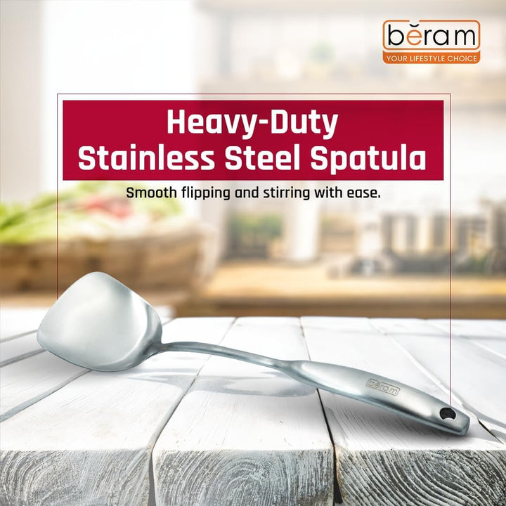 BERAM Elegant Hollow Handles Stainless Steel Cooking Utensils Set 6 Pieces Spatula Turner Rice Scoop Pasta Server Skimmer Soup Ladle Kitchen Tools for Daily Use Daily Use Cookware Set 304