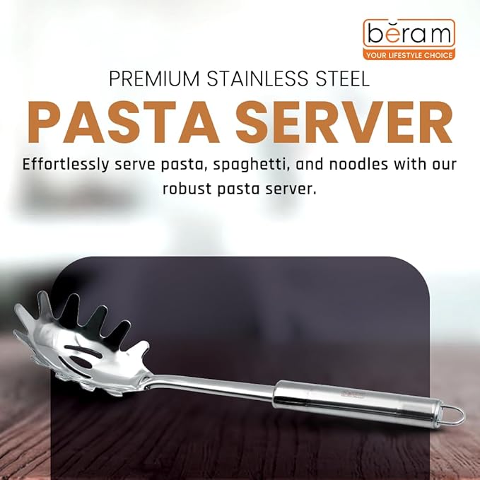 Stainless Steel Matte Pasta Server