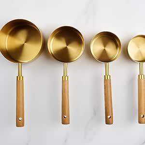 Beram Stackable Measuring Cup and Spoon Set Durable Food Safe Plastic with Stainless Steel Handles Easy Clean Accurate Baking and Cooking Tools