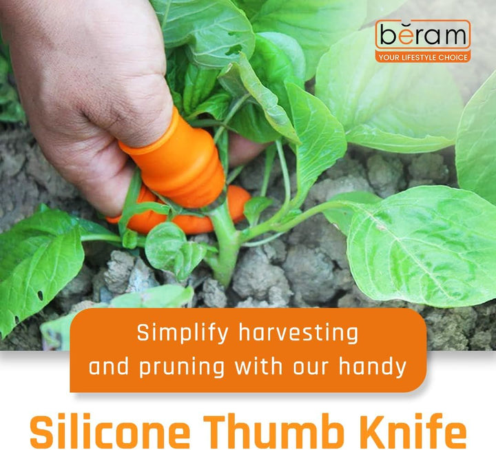 Silicone Thumb Knife Finger Protector Vegetable Harvesting Knife Plant Blade Scissors Cutting Rings Garden Gloves | Beram