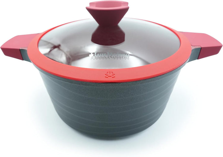 14Pcs Black Granite Nonstick Cookware Set with Lids Die-Cast Aluminum Induction & Oven Safe PFOA/PTFE-Free Kitchen Utensil Durable Scratch-safe Pots & Pans for Cooking (14PCS Set)