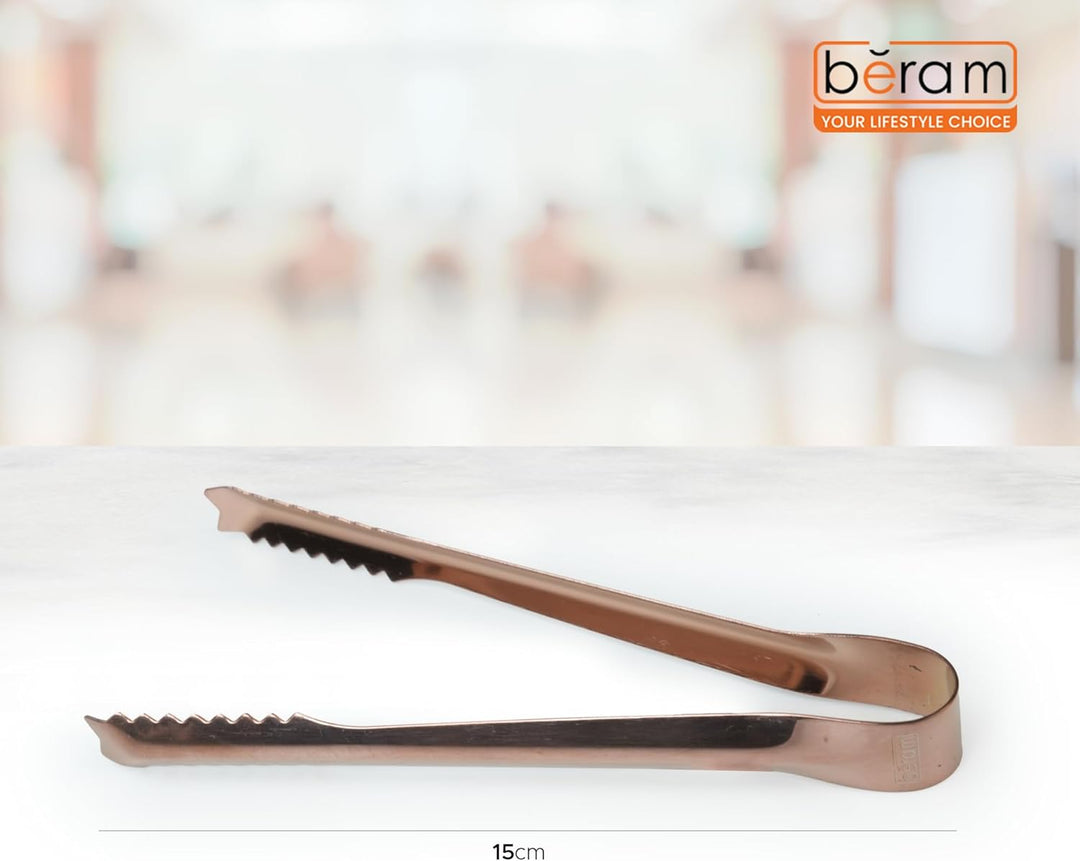 Beram Sugar Tong – Stainless Steel Mini Tongs for Sugar Cubes, Ice, Snacks & Tea Parties – Durable, Rust-Resistant Zig Zag 15