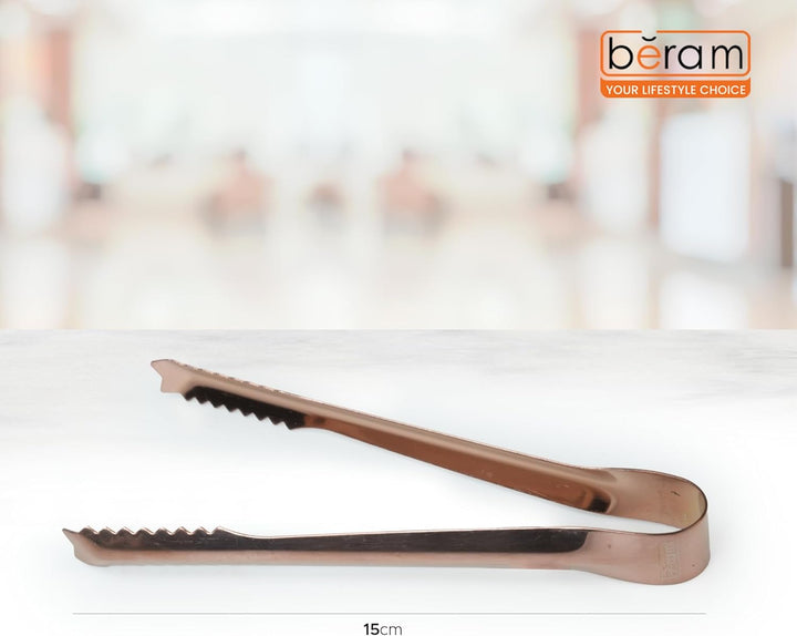 Beram Sugar Tong – Stainless Steel Mini Tongs for Sugar Cubes, Ice, Snacks & Tea Parties – Durable, Rust-Resistant Zig Zag 15
