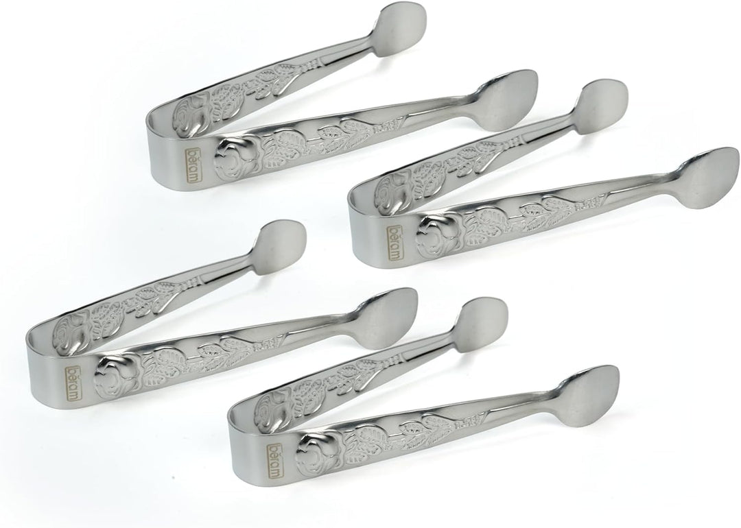 Beram Sugar Tong – Stainless Steel Mini Tongs for Sugar Cubes, Ice, Snacks & Tea Parties – Durable, Rust-Resistant Handle Design