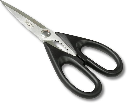 Beram  Multipurpose Kitchen Shears with Nutcracker Heavy Duty Sharp 2CR13SS Stainless Steel Blade Non-Slip Handle  Ideal for  Everyday Food Preparation