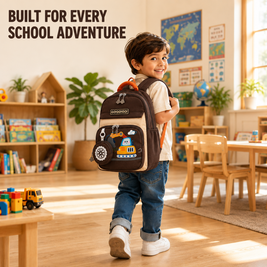 Cute Cartoon School Backpack with Mini Zip Pouch, Lightweight Student Book Bag, Multi Pocket School Backpack with Adjustable Shoulder Straps, Large Capacity Backpack for School & Daily Use