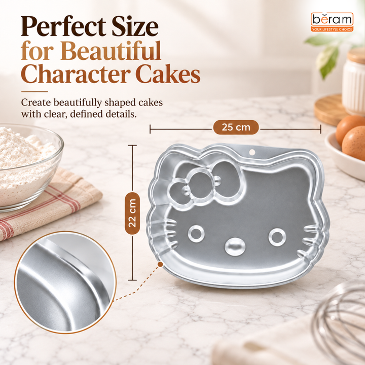 BERAM Non Stick Food Grade Aluminium Alloy Cake Mould Creative Shape Baking Pan for Birthday Party Christmas Kids Home Bakers Baking Lovers Decorating Essentials Baking Tools Kitchen Accessories Oven Safe Durable