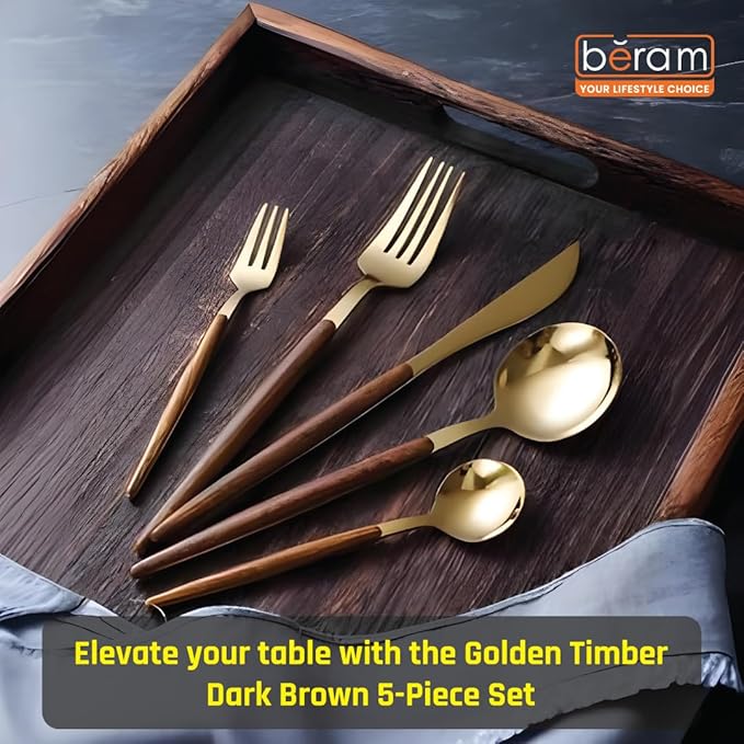 Golden Timber 5-Piece Cutlery Set
